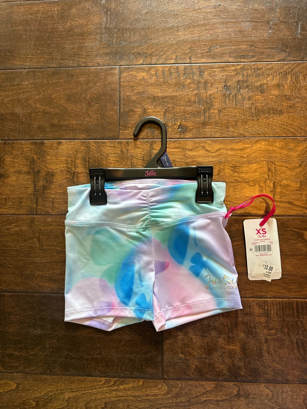 Justice Pastel Watercolor Bike Shorts - Pink, Blue, Mint